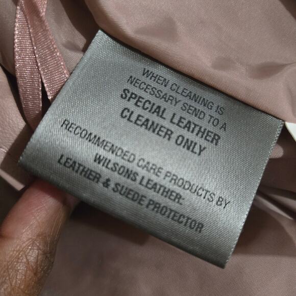 Vintage Wilsons Maxima Leather Pants Pink Blush Straight High Waist Deadstock 6 - Picture 10 of 16